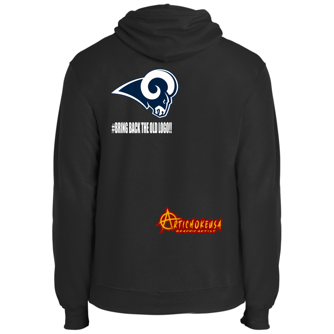ArtichokeUSA Custom Design. LA Ram's Todd Gurley Jurassic Park Fan Art / Parody. Fleece Pullover Hoodie