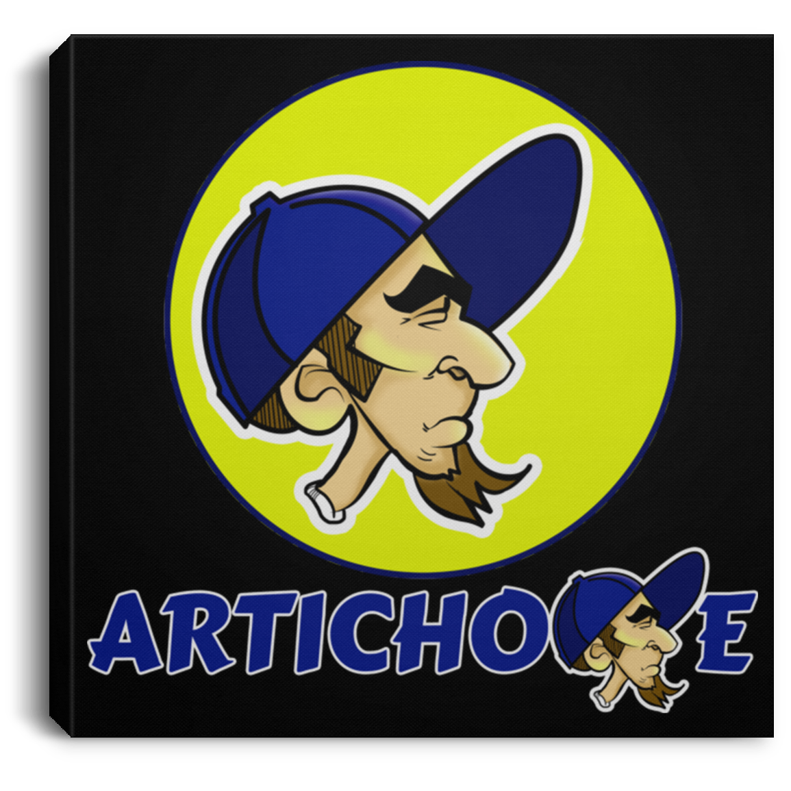 ZZ#20 ArtichokeUSA Characters and Fonts. "Clem" Let’s Create Your Own Design Today. Square Canvas .75in Frame