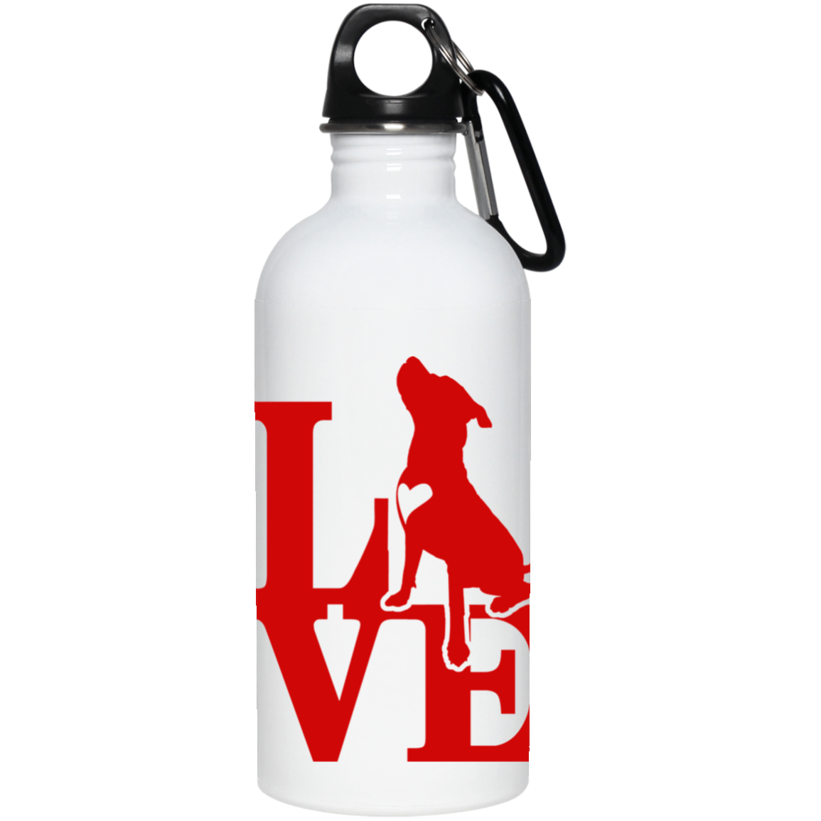 ArtichokeUSA Custom Design. Pitbull Love. 20 oz. Stainless Steel Water Bottle
