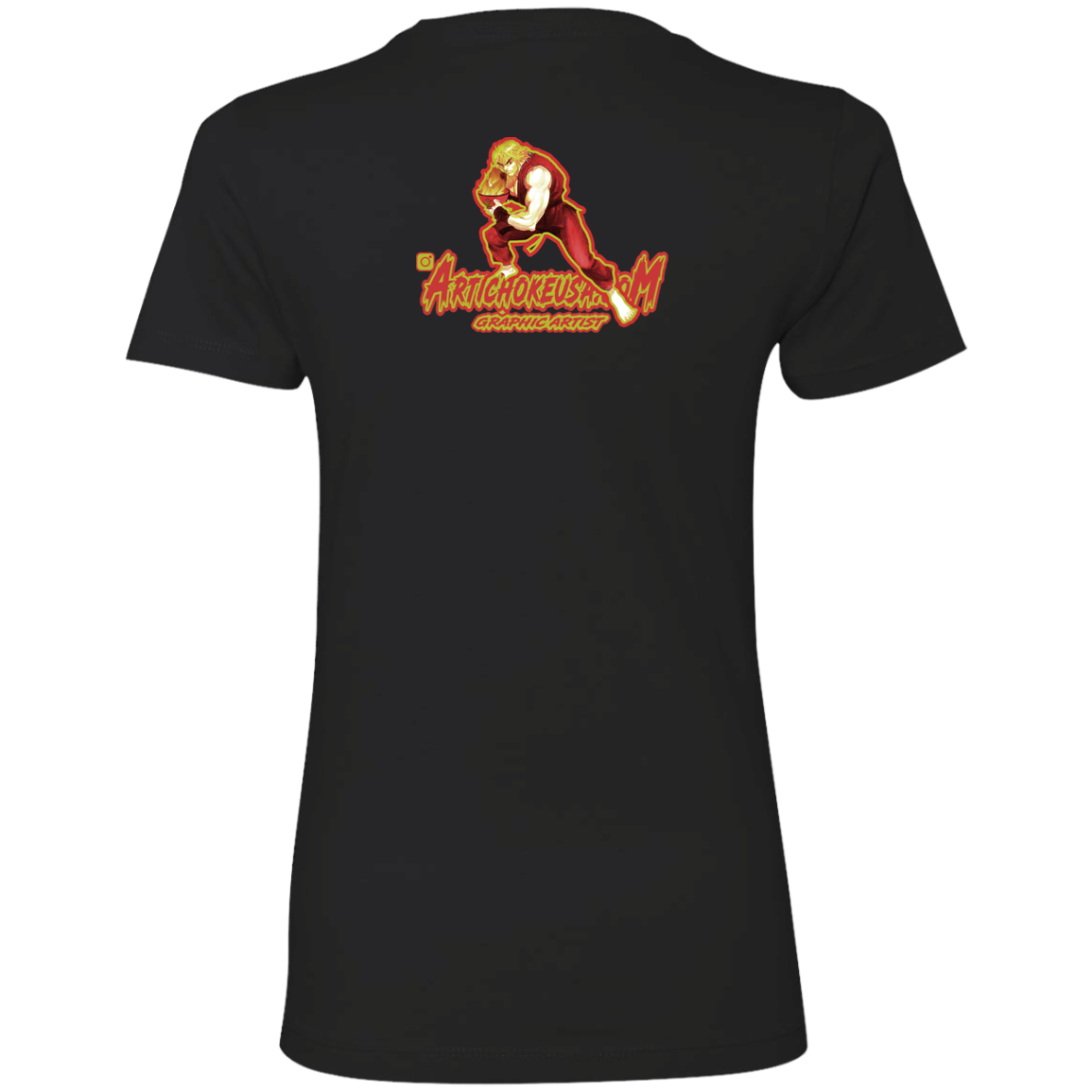 ArtichokeUSA Custom Design. Pho Ken Artichoke. Street Fighter Parody. Gaming. Ladies' Boyfriend T-Shirt