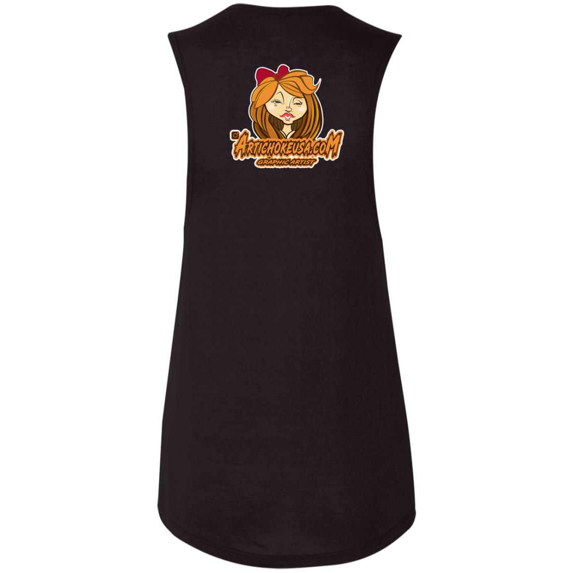 ZZ#21 Characters and Fonts. Aubrey. A show case of my characters and font styles. Ladies' Flowy Muscle Tank