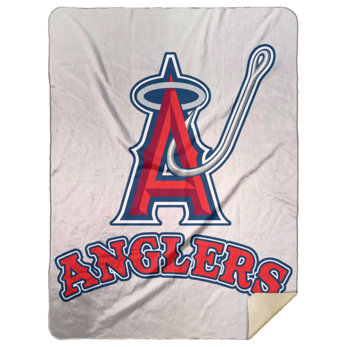 ArtichokeUSA Custom Design. Anglers. Southern California Sports Fishing. Los Angeles Angels Parody. Mink Sherpa Blanket 60x80
