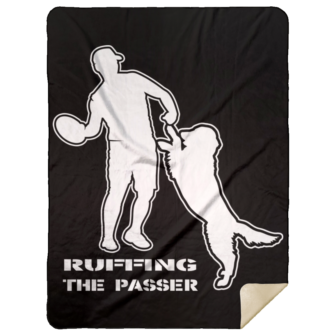 ArtichokeUSA Custom Design. Ruffing the Passer. Golden Lab Edition. Mink Sherpa Blanket 60x80