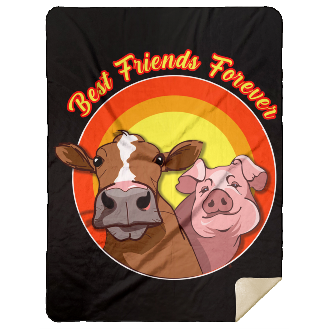 ArtichokeUSA Custom Design. Best Friends Forever. Bacon Cheese Burger. Premium Mink Sherpa Blanket 60x80