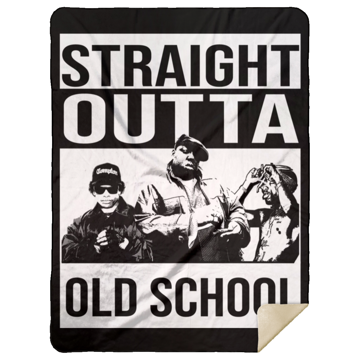 ArtichokeUSA Custom Design. Straight Outta Old School. The GOATs of Rap. Fan Art. Mink Sherpa Blanket 60x80