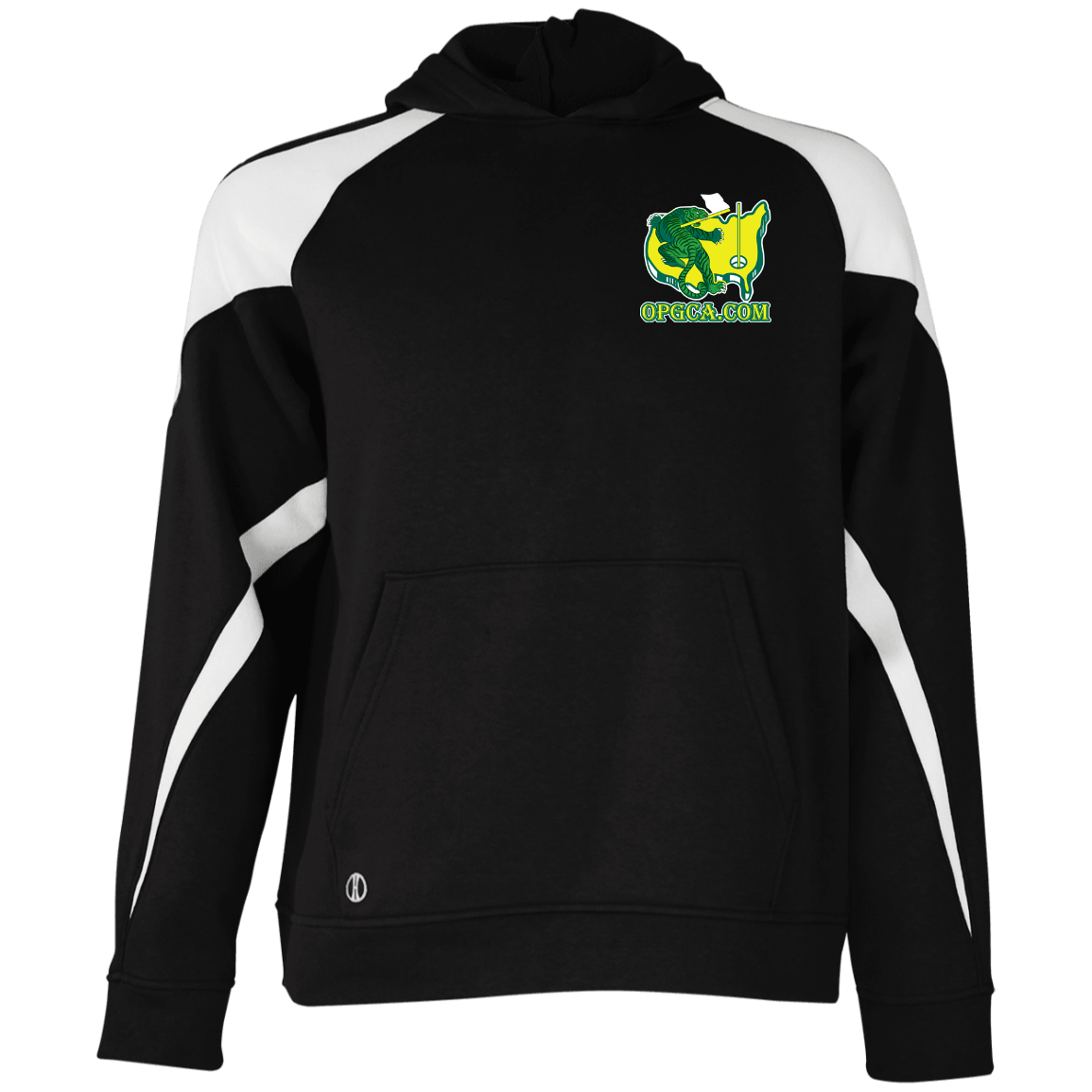 ZZZ#26 OPG Custom Designs. Tiger's Back. Youth Athletic Colorblock Fleece Hoodie