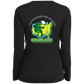 OPG Custom Design #26. Tiger Woods Fan Art. 2019 Master's Champion. Ladies’ Long Sleeve Performance V-Neck Tee
