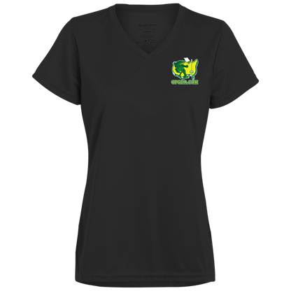 OPG Custom Design #26. Tiger Woods Fan Art. 2019 Master's Champion. Ladies’ 100% polyester V-Neck Tee