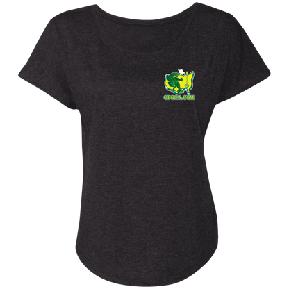 OPG Custom Design #26. Tiger Woods Fan Art. 2019 Master's Champion. Ladies' Triblend Dolman Sleeve