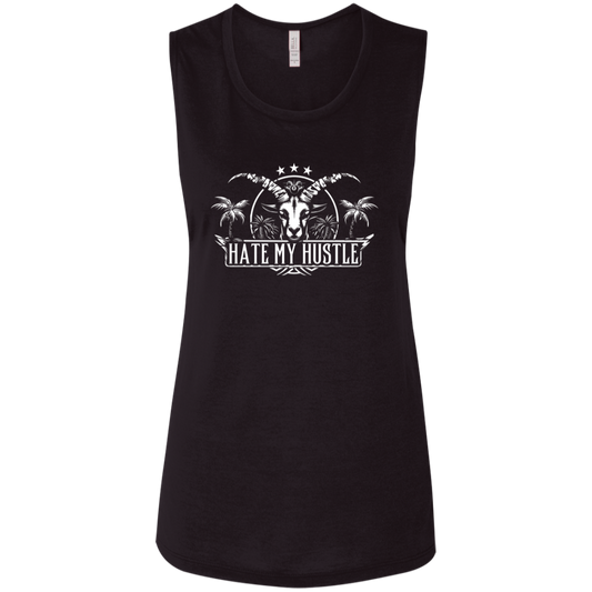Hate My Hustle Ladies' Flowy Muscle Tank