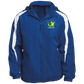 OPG Custom Design #26. Tiger Woods Fan Art. 2019 Master's Champion. Fleece Lined Colorblock Hooded Jacket