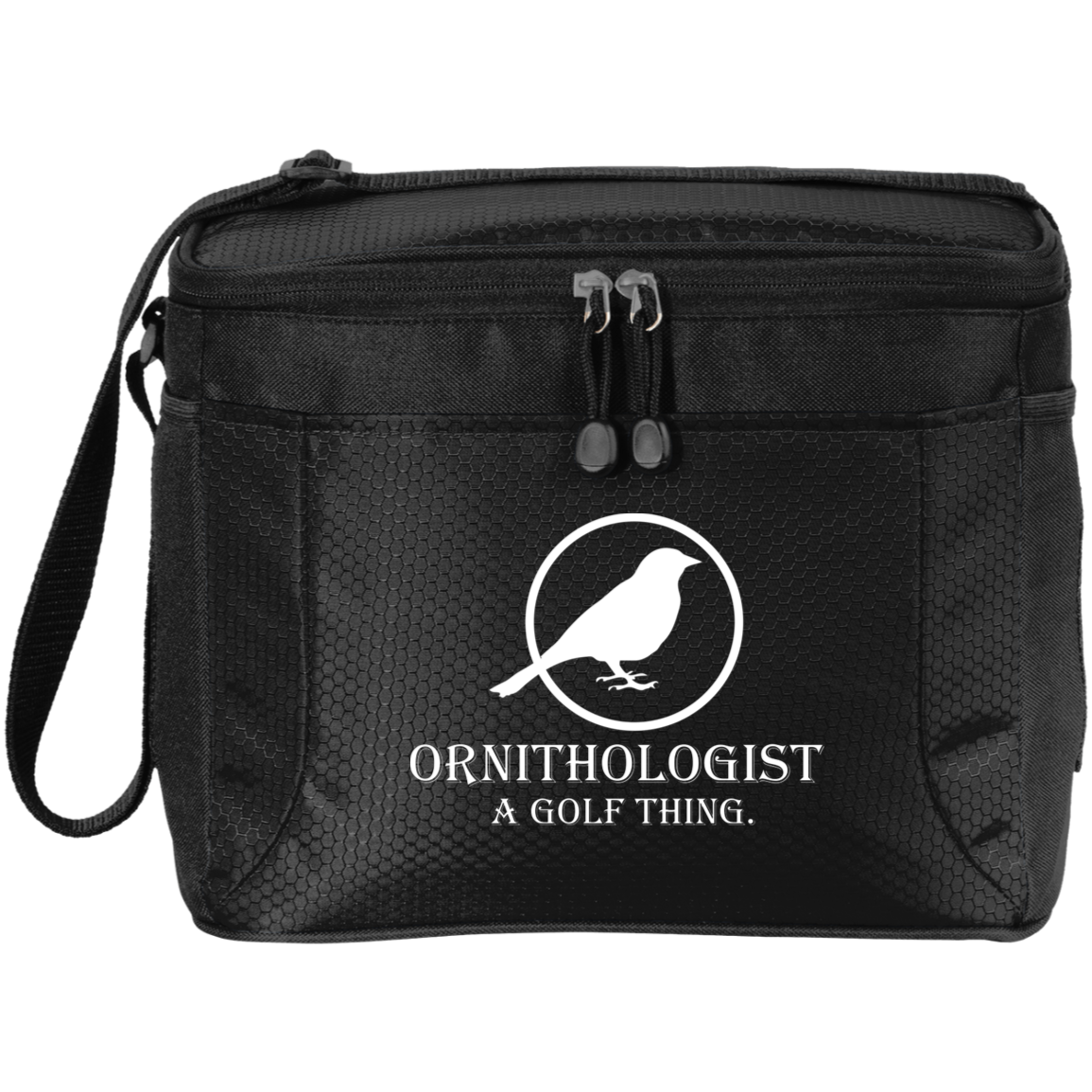OPG Custom Design #24. Ornithologist. A person who studies or is an expert on birds. 12-Pack Cooler