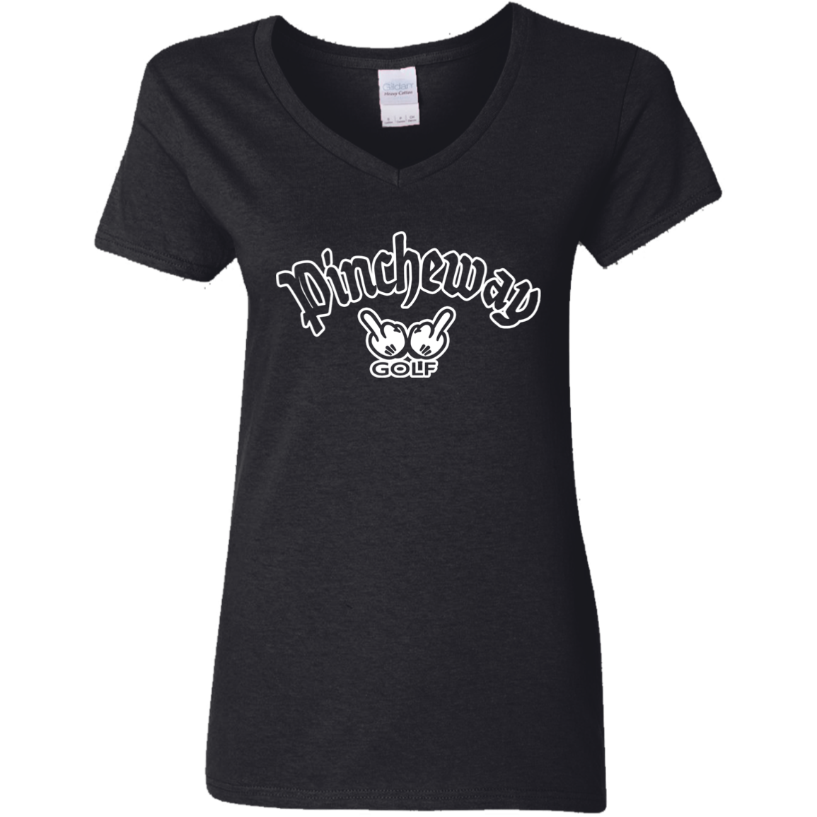 ZZZ#27 OPG Custom Design. Pincheway. Ladies' 5.3 oz. V-Neck T-Shirt