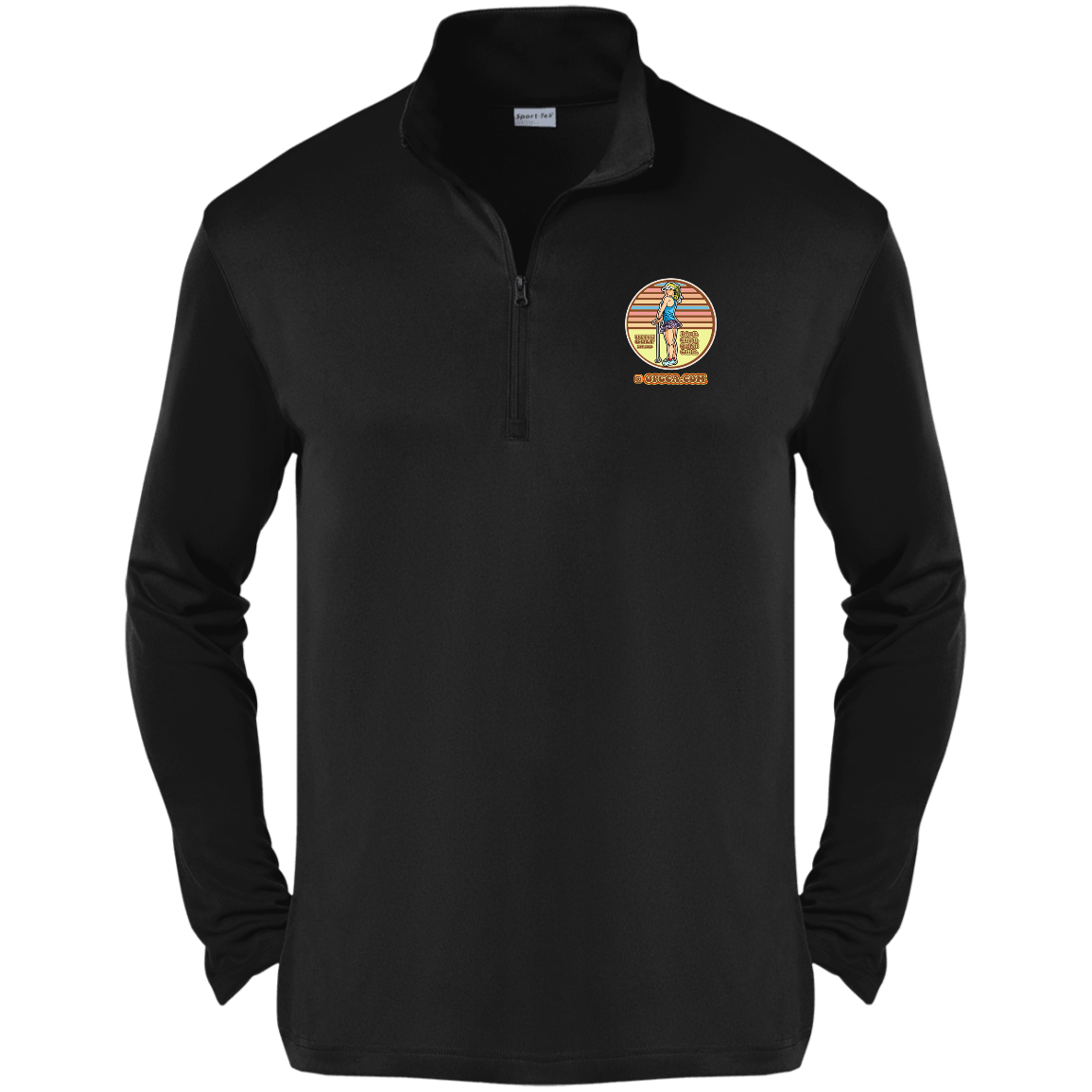 OPG Custom Design #28. Drive it. Chip it. One Putt golf it. 100% Polyester 1/4-Zip Pullover