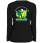 OPG Custom Design #26. Tiger Woods Fan Art. 2019 Master's Champion. Ladies' Moisture-Wicking Long Sleeve V-Neck Tee