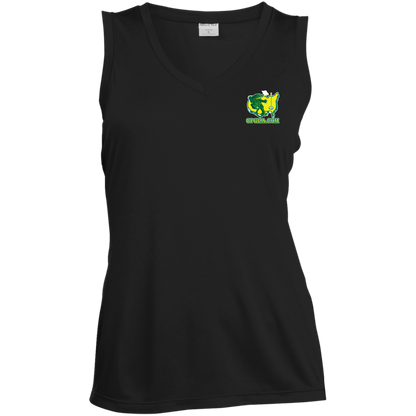 OPG Custom Design #26. Tiger Woods Fan Art. 2019 Master's Champion. Ladies' Sleeveless V-Neck