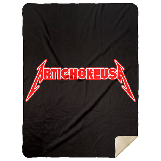 ArtichokeUSA Custom Design. Metallica Style Logo. Let's Make One For Your Project. Mink Sherpa Blanket 60x80