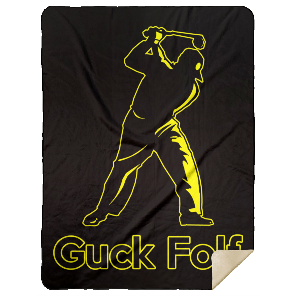 OPG Custom Design #19. GUCK FOLF! Men's Edition. Premium Mink Sherpa Blanket 60x80