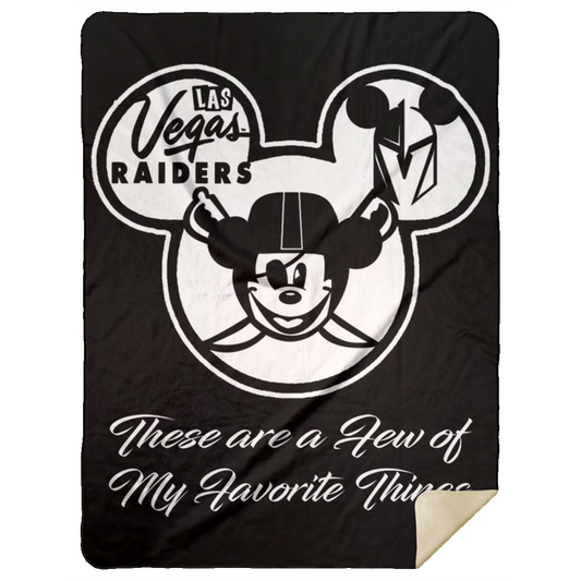 ArtichokeUSA Custom Design. Las Vegas Raiders & Mickey Mouse Mash Up. Fan Art. Parody. Premium Mink Sherpa Blanket 60x80
