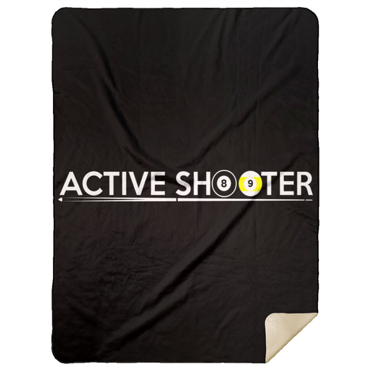 The GHOATS Custom Design #1. Active Shooter. Mink Sherpa Blanket 60x80