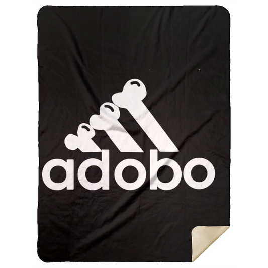 ArtichokeUSA Custom Design. Adobo. Adidas Parody. Premium Mink Sherpa Blanket 60x80