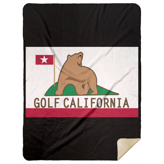 OPG Custom Design #14. Golf California. Premium Mink Sherpa Blanket 60x80
