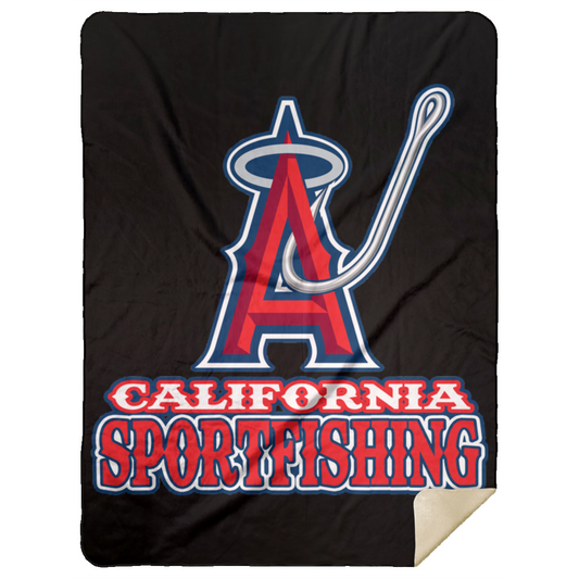 ArtichokeUSA Custom Design. Anglers. Southern California Sports Fishing. Los Angeles Angels Parody. Premium Mink Sherpa Blanket 60x80