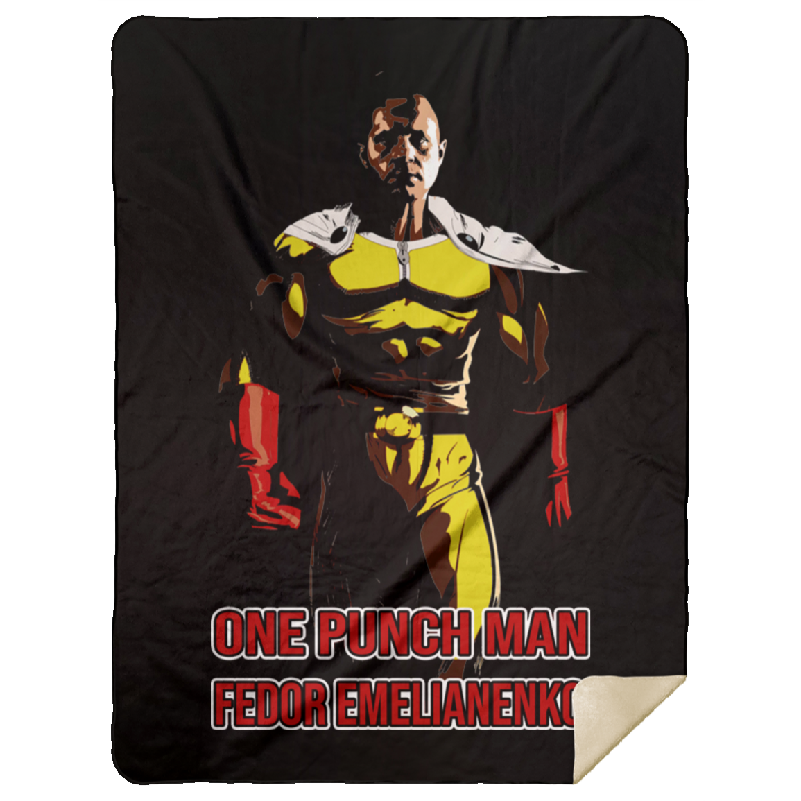 ArtichokeUSA Custom Design. One Punch Fedor. Fedor Emelianenko/One Punch Man Fan Art. Mink Sherpa Blanket 60x80