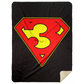 The GHOATS Custom Design. #38 Super 3. APA League. Mink Sherpa Blanket 60x80