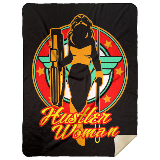The GHOATS Custom Design #15. Hustler Woman. Premium Mink Sherpa Blanket 60x80
