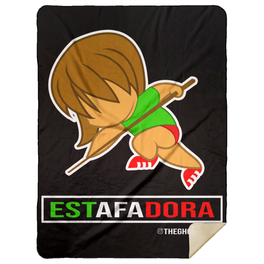 The GHOATS Custom Design. #30 Estafadora. (Spanish translation for Female Hustler). Mink Sherpa Blanket 60x80