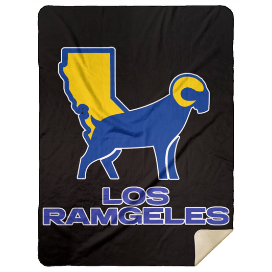 ArtichokeUSA Custom Design. Los Ramgeles. Fan Art. Premium Mink Sherpa Blanket 60x80