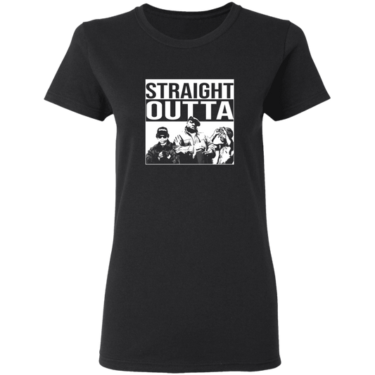 ArtichokeUSA Custom Design #23. GOATs of Rap. Straight Outta Rappers. Parody Fan Art. Ladies' T-Shirt