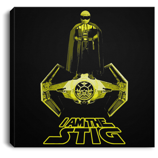 ArtichokeUSA Custom Design. I am the Stig. Vader/ The Stig Fan Art. Square Canvas .75in Frame