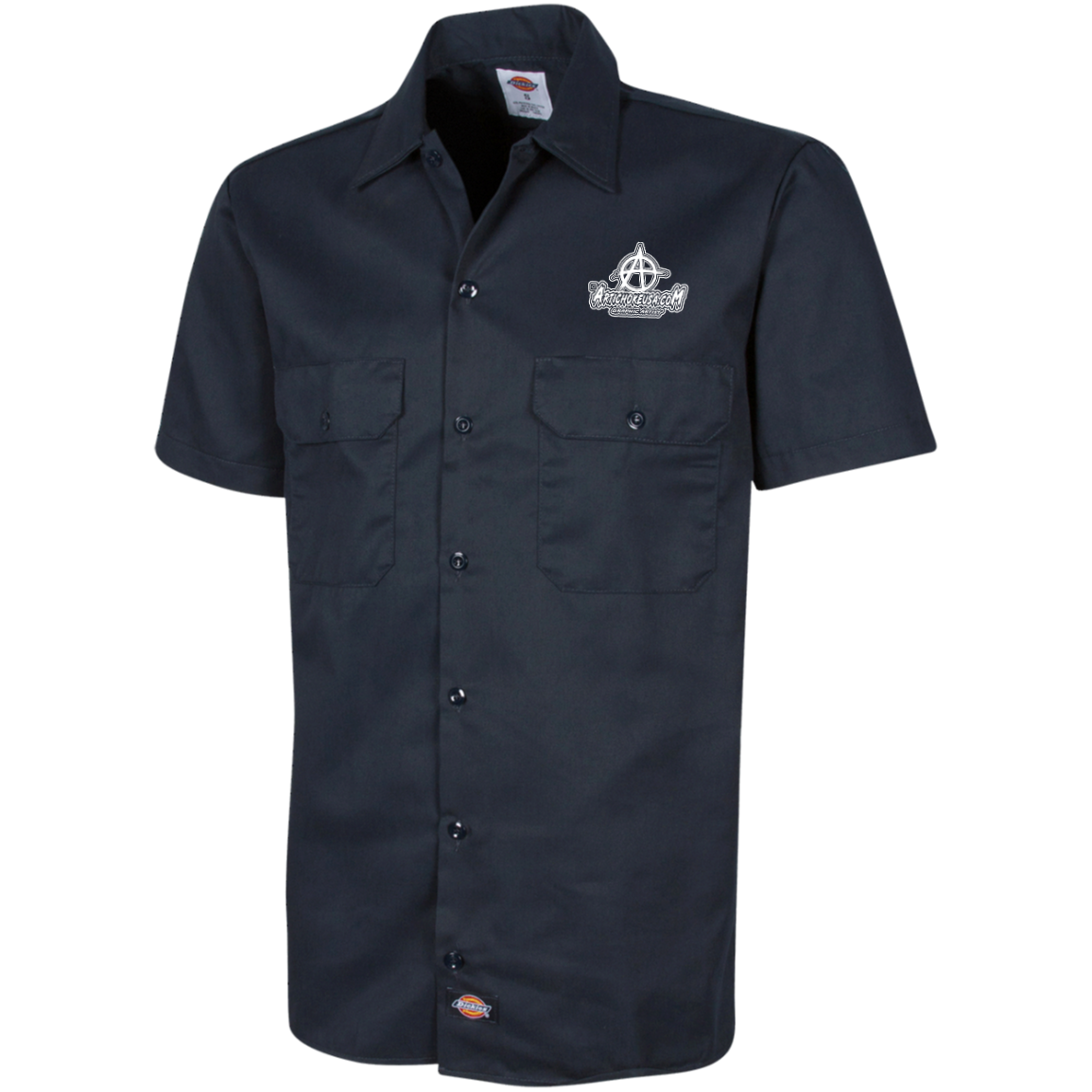 Embroidered Men's Short Sleeve Workshirt