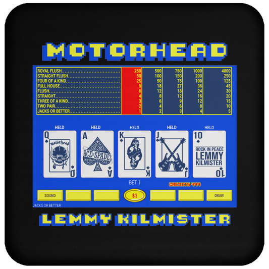 ArtichokeUSA Custom Design. Motorhead's Lemmy Kilmister Tribute. Rock In Peace! Coaster