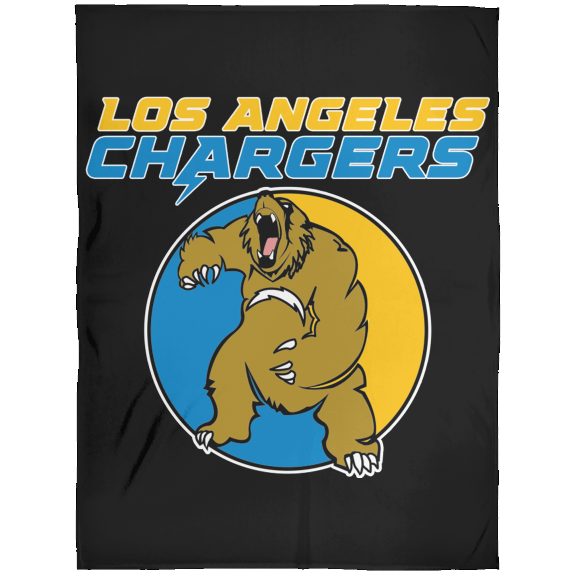 ArtichokeUSA Custom Design. Los Angeles Chargers Fan Art. Fleece Blanket 60x80