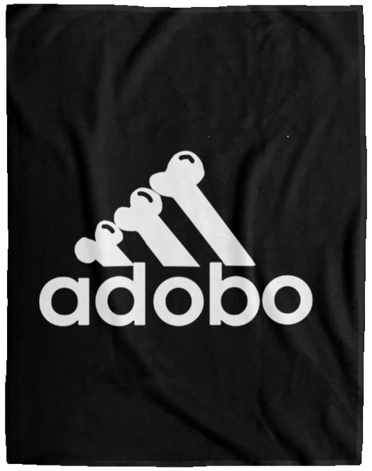 ArtichokeUSA Custom Design. Adobo. Adidas Parody. Cozy Plush Fleece Blanket - 60x80