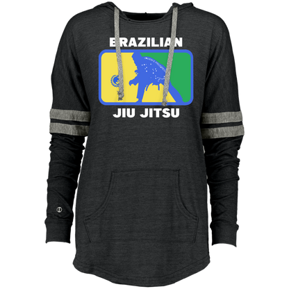 Artichoke Fight Gear Custom Design #5. BJJ MLB Brazil Flag Colors. Parody v2. Ladies Low Key Hoodie