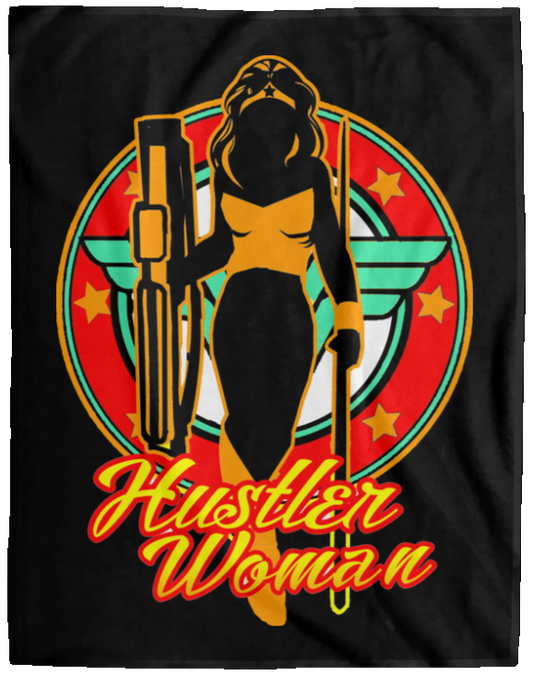 The GHOATS Custom Design #15. Hustler Woman. Plush Fleece Blanket - 60x80