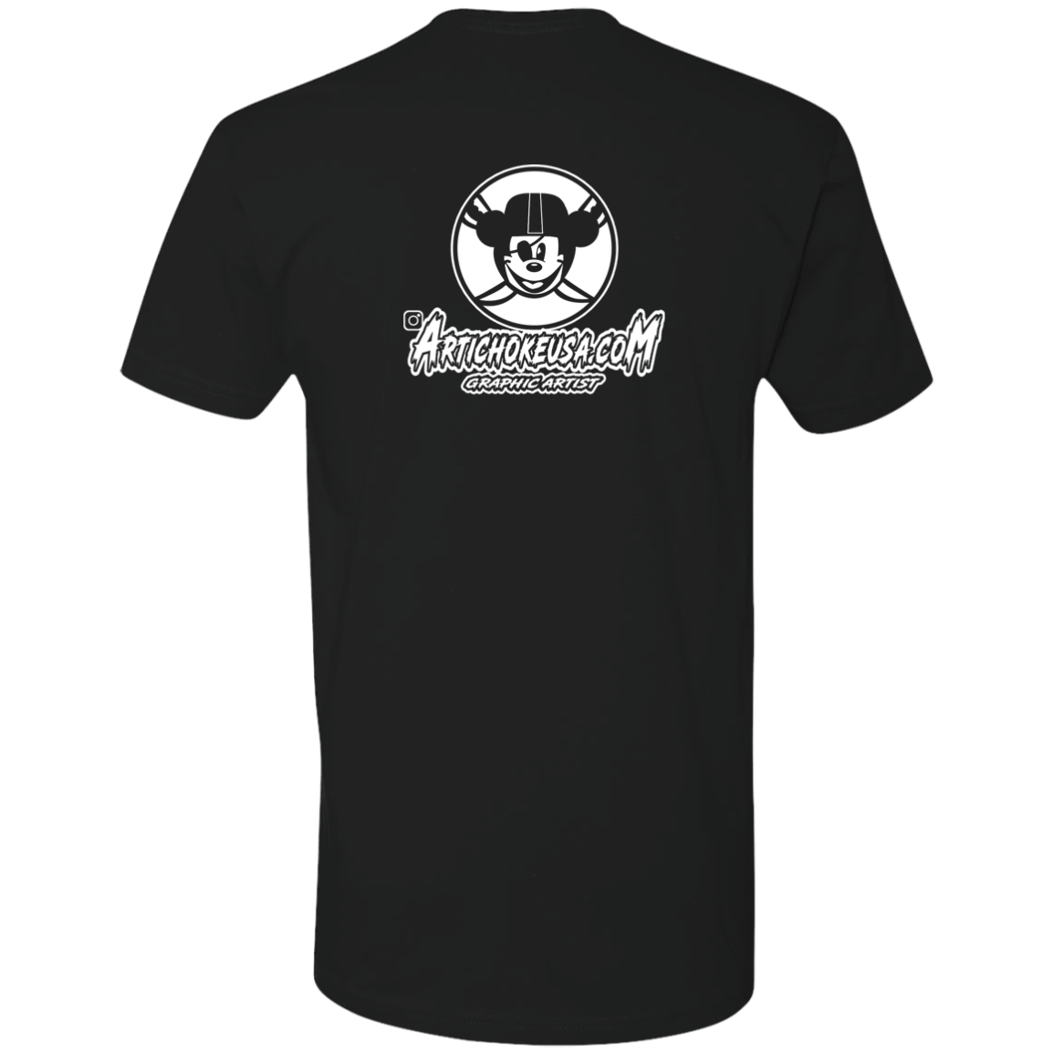 ArtichokeUSA Custom Design. Las Vegas Raiders & Mickey Mouse Mash Up. Fan Art. Parody. Men's Premium Short Sleeve T-Shirt