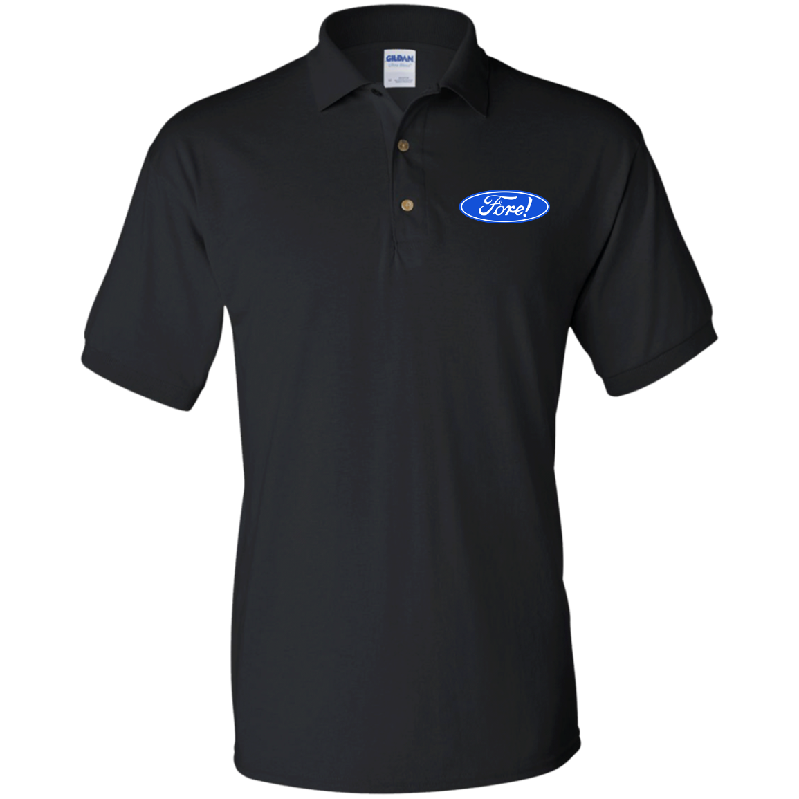 OPG Custom Design #11. Fore! Ford Parody. Jersey Polo Shirt