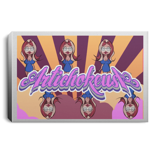 ArtichokeUSA Character and Font Design #3. Let's Create Your Own Design Today. Landscape Canvas .75in Frame