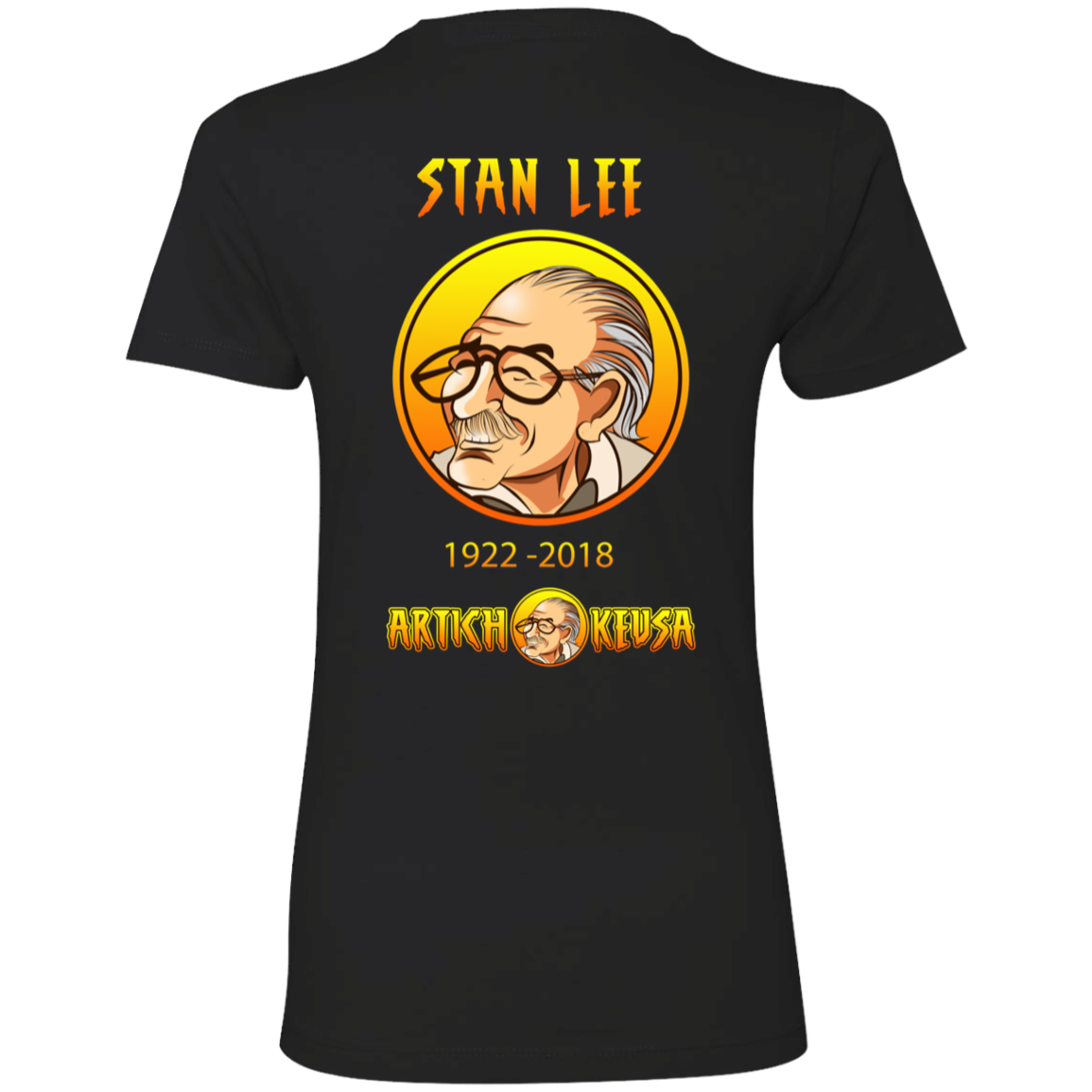 ArtichokeUSA Character and Font design. Stan Lee Thank You Fan Art. Let's Create Your Own Design Today. Ladies' Boyfriend T-Shirt