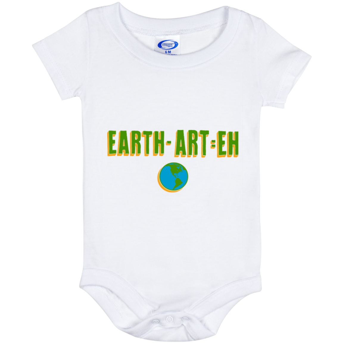 ArtichokeUSA Custom Design. EARTH-ART=EH. Baby Onesie 6 Month
