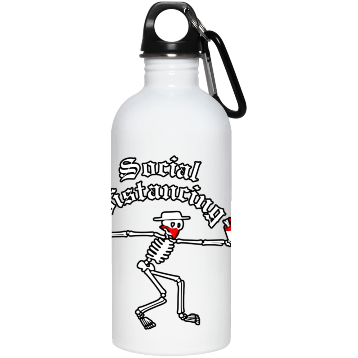 ArtichokeUSA Custom Design. Social Distancing. Social Distortion Parody. 20 oz. Stainless Steel Water Bottle