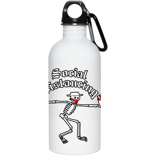 ArtichokeUSA Custom Design. Social Distancing. Social Distortion Parody. 20 oz. Stainless Steel Water Bottle