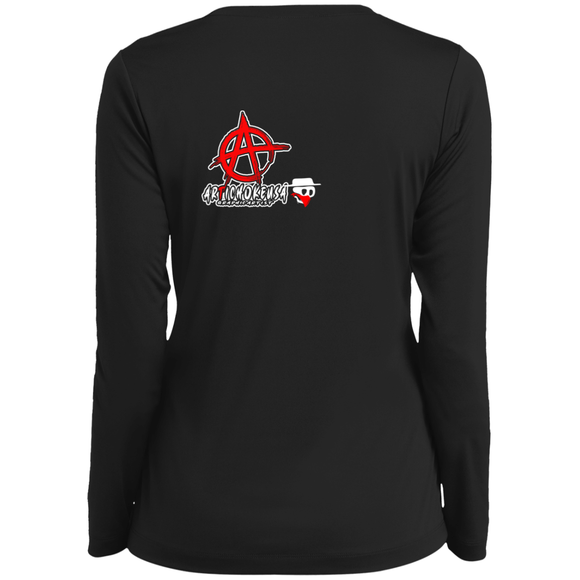 ArtichokeUSA Custom Design. Social Distancing. Social Distortion Parody. Ladies’ Long Sleeve Performance V-Neck Tee