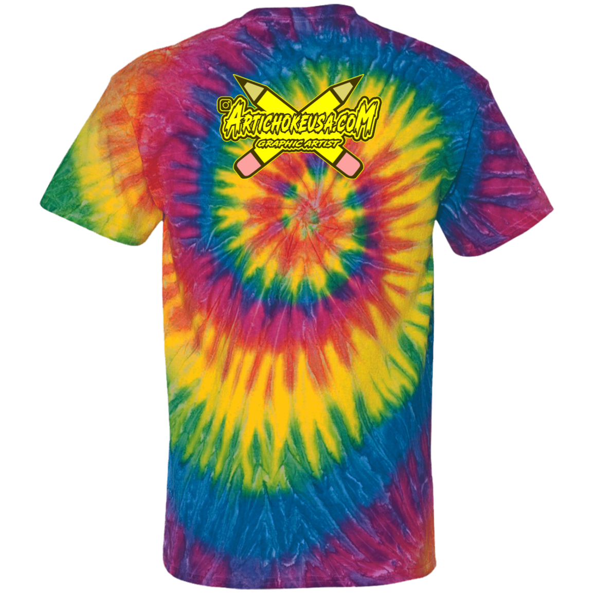 ArtichokeUSA Custom Design. Eat. Draw. Sleep. Repeat. Youth Tie Dye T-Shirt