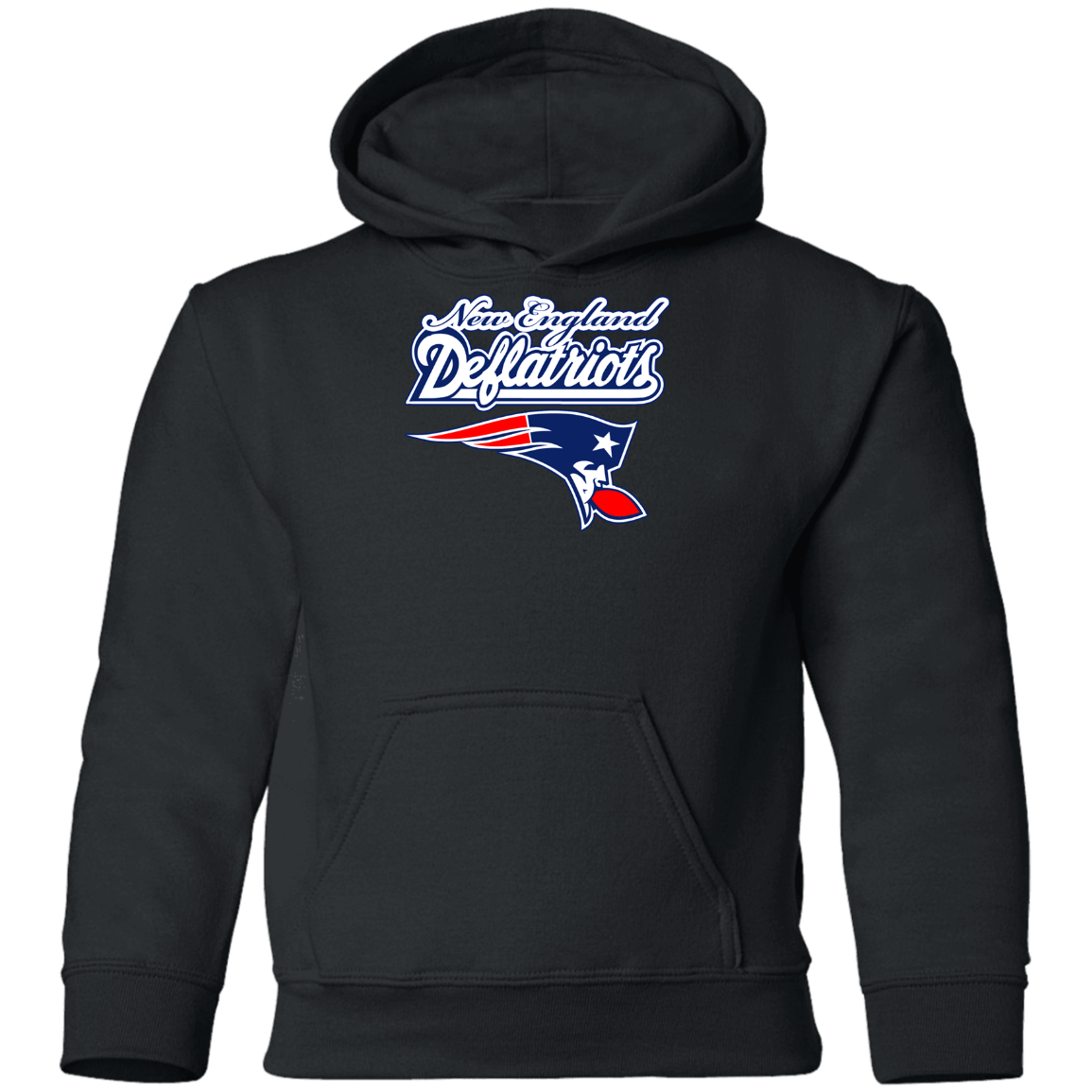ArtichokeUSA Custom Design. New England Deflatriots. New England Patriots Parody. Youth Pullover Hoodie